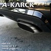 A-KARCK Rectangle Exhaust Tip 2.5" Inlet, Polished Square Exhaust Tailpipe