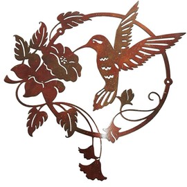HomeSoGood Metal Iron Art Flying Bird Pendant Wall Hanging Sculpture for Garden Yard Vintage Decor Ornament for Indoor Outdoor Home(Brown)