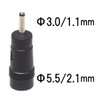 KAUMO Conversion Plug DC Plug (Female φ5.5/2.1mm) to (Male φ3.0/1.1mm)