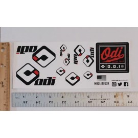 ODI BMX Vinyl Decal Sticker sheet Black/Red/Whit