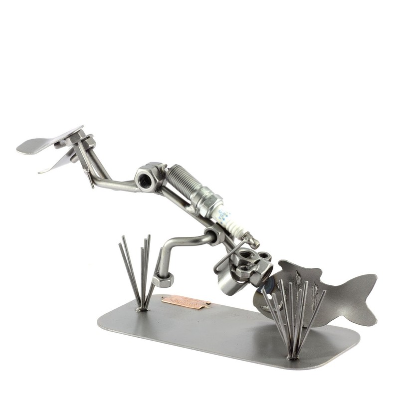 Steelman24 I Nuts and bolts sculpture Diver With Personal Engraving