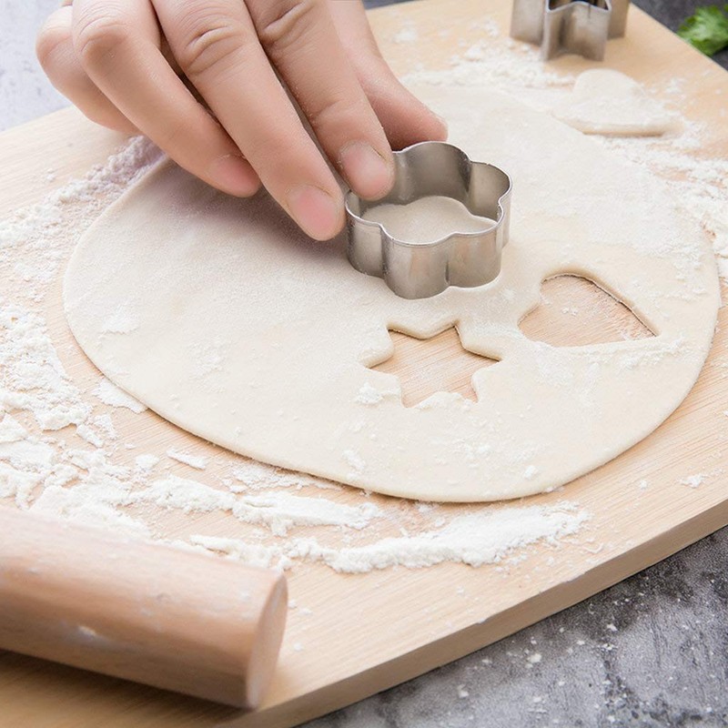 Cookie Cutter,Heart Star Circle Flower Shaped Stainless Steel Cookie Cutter