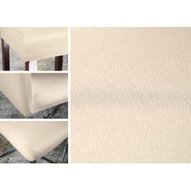 BEAUTEX Microfibre Chair Cover Sets, Microfibre Chair Cover, Elastic Stretch Cover, Choice of Size and Colour (Set of 2, Cream)