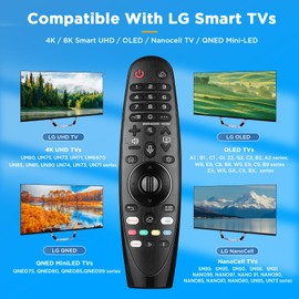 Voice Magic Remote Replacement for LG Smart TV Remote AN-MR20GA AN-MR19BA, Universal Remote Compatible for LG UHD OLED QNED NanoCell 4K 8K Models, Google/Alexa