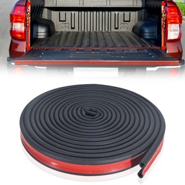 Neoprene Rubber Tonneau Cover Seal, Self-Adhesive Black Truck Tailgate Tonneau Cover Seal Strip, 295x1.5inch,1PCS