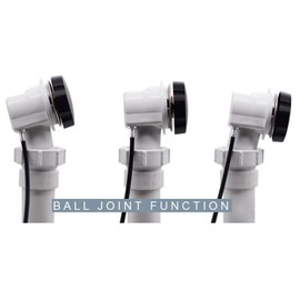 Westbrass Rapid Flow 2 in. Ball Joint Head PVC Cable Drive with 45” Cable, Polished Chrome, D52P45BJ-26