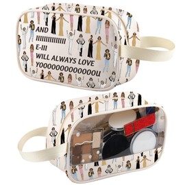 Whitny Houstonn Clear Makeup Bag Fans Gift for Music Lover and I Will Always Love You Gifts for Wife AnniversaryOrganizer Pouch Cosmetic Bag (Always Love You t-m ca)