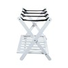 Casual Home Shelf-White Luggage Rack, 26.75" Wide