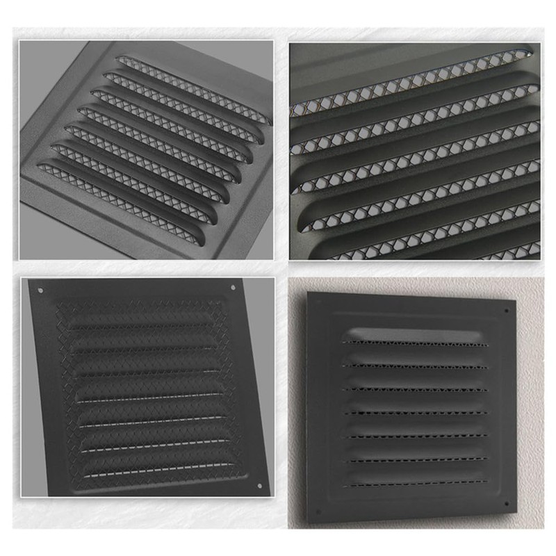 Square Ventilation Grille, Black Metal Square Ventilation Grille Stainless Steel