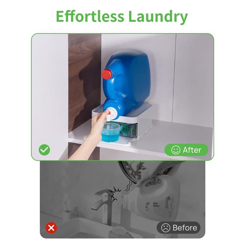 Mbetter 3-in-1 Laundry Detergent Holder + Storage Drawer + Drip