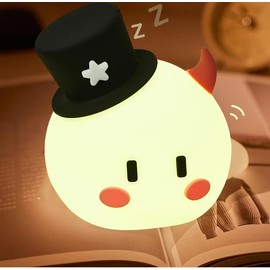 Monster Night Light for Kids Lamp, 8 Color Changing Dimmable Timer Bedside Night Lights, Squishy Silicone Lamp for Boys Girls Baby, Rechargeable Nursery Lamp for Toddler