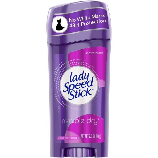Lady Speed Stick Invisible Dry Antiperspirant & Deodorant, Shower Fresh - Purple 2.3 oz
