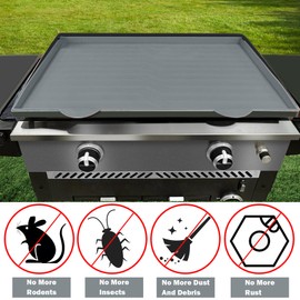 RXSIAT 36 Inch Silicone Griddle Mat for Blackstone Griddle, Heavy Duty Food Grade Silicone Mat, Protect Griddle from Rodents, Insects, Debris, and Rust, All Season Cooking Protective Cover Gray