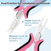 GlamorDove Hair Extension Pliers with 3 Holes Mini Pliers for