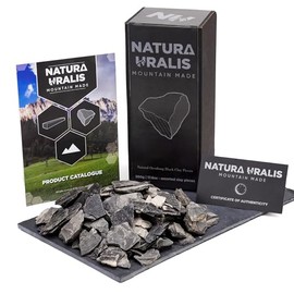 Natura Uralis Orenburg Black Clay 500 g Natural Black Tone, Dark Grey to Black - Amazing Crunch, Satisfying Earthy, Velvet and Firm Texture, ASMR Sensation