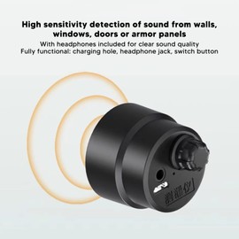 CHICIRIS Wall Water Leak Detector, Portable Plumbing Leak Detector Sound Collector with Headphone for Reducing Floor Heating Water Leakage Waste