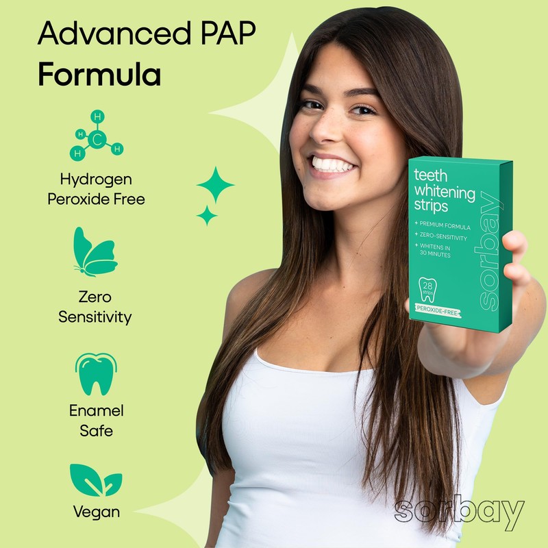 Premium Non Hydrogen Peroxide Teeth Whitening Strips | 28 Enamel