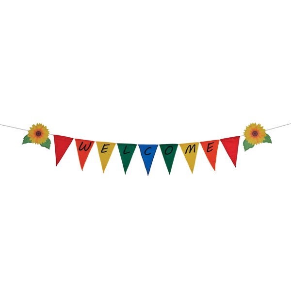 In the Breeze Welcome Festive Pennant String, 95"" w x 16"" h (4947)