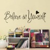 VOSAREA Believe in Yourself Wall Sticker Black for Living Room