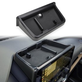 auovo Screen Dashboard Organizer Compatible with 2025 Toyota Grand Highlander Accessories 2024-2026 Grand Highlander Center Console Dash Storage Organizer Tray (with Non-Slip Black Pad)