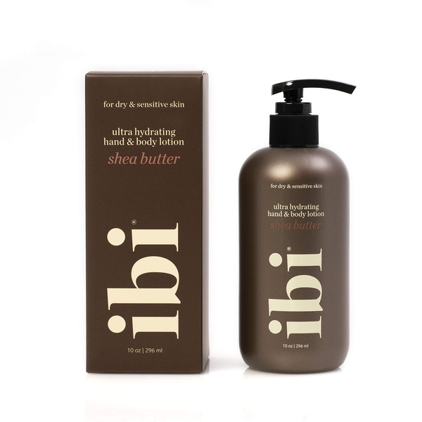 IBI Daily Moisturizing Lotion Hand and Body Lotion For Dry Skin Made In Korea , 1 Pump Bottle (Shea Butter, 10 oz-296ml)