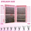 Individual False Eyelashes Kit, 640pcs/box Natural Look Eyelash Extensions, Self