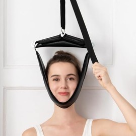 Traccion Cervical Cuello, Corrector de Cervical Hogar, Ideal para Aliviar la Rigidez del Cuello, la Tensión en los Hombros y el Cuello, y las Hernias 