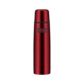 Thermos Light & Compact Beverage Bottle, 1 L, Cranberry Red, Insulated Thermos Flask, Stainless Steel, with Drinking Cup, 24 Hours Hot/24 Hours Cold, Dishwasher-Safe, Completely Leak-Proof, BPA-Free