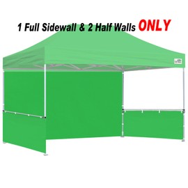 Eurmax USA Walls for 10'x15' Pop-up Booth Canopy Tent Commercial Instant Canopies,Enclosure 1 Full Sidewall & 2 Half Walls ONLY,NOT Including Frame and Top