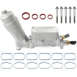 926-959 Upgrade Aluminum Engine Oil Filter Housing Oil Cooler Kit for 2017-2018 Jeep Wrangler Grand Cherokee Dodge Challenger Charger Journey Caravan Durango Chrysler 200 300 Ram ProMaster 3.6 926-876