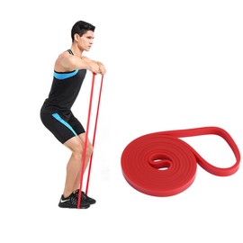 ZJchao Ligas de Resistencia Latex para Fitness Super Elástico Pull Up Stretch Bandas Yoga Ejercicio Loop Correa (2080 * 0.45 * 13mm-Rojo)