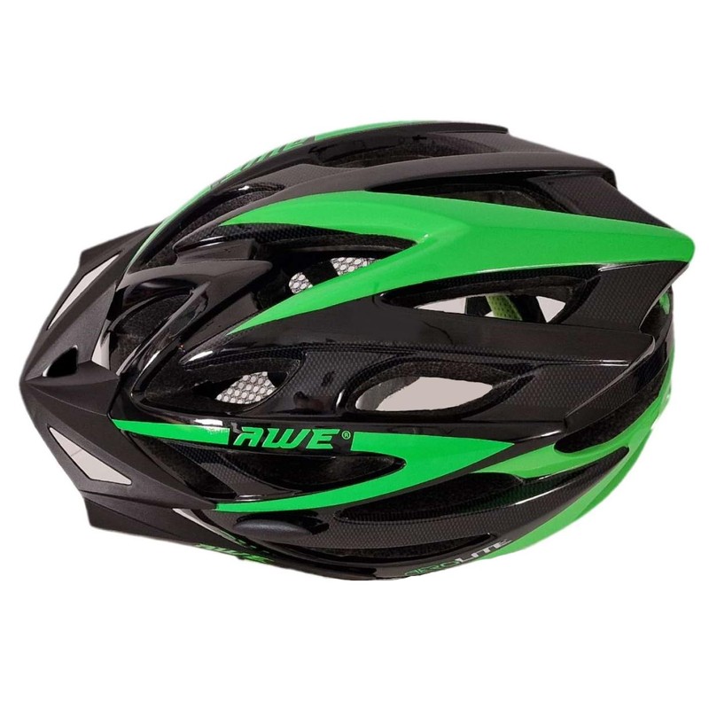 AWE AWEAerolite™ In Mould Bike/E-Bike Helmet Black/Green Large 58-61cm FREE
