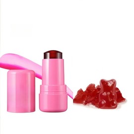 LiangNiShi Cheek & Lip Jelly, Multifunctional, Jelly Blush & Lip Tint Set, For Both Face & Lips, Cream Cheek Stick, Blood Tone, Long Lasting, Moisturizing, Popular, Face & Lip Color Set (01#Burst Poppy Pink)
