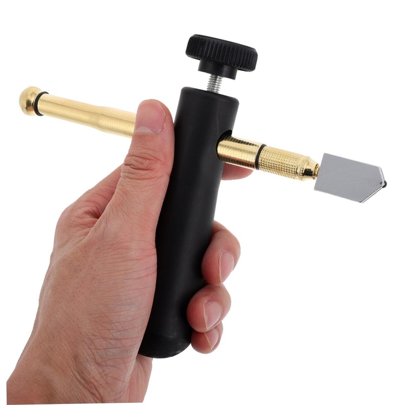 TEHAUX Glass Scorer Power Handle Oil Feed Roller for Mosaic