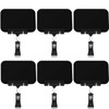 6 Pcs Mini Plastic Chalkboard Sign with Clips, Rectangle Double