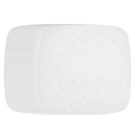 QUARKZMAN Pack of 200 Air Fryer Liners 9 Inch Square Bamboo Damper Liner with Holes Non-Stick Perforated Parchment Paper Sheets Disposable Damper Paper for Air Fryers Steamer Basket, White