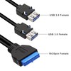 Xilaghy USB 3.0 Front Panel Cable, Motherboard 19/20pin Header Male