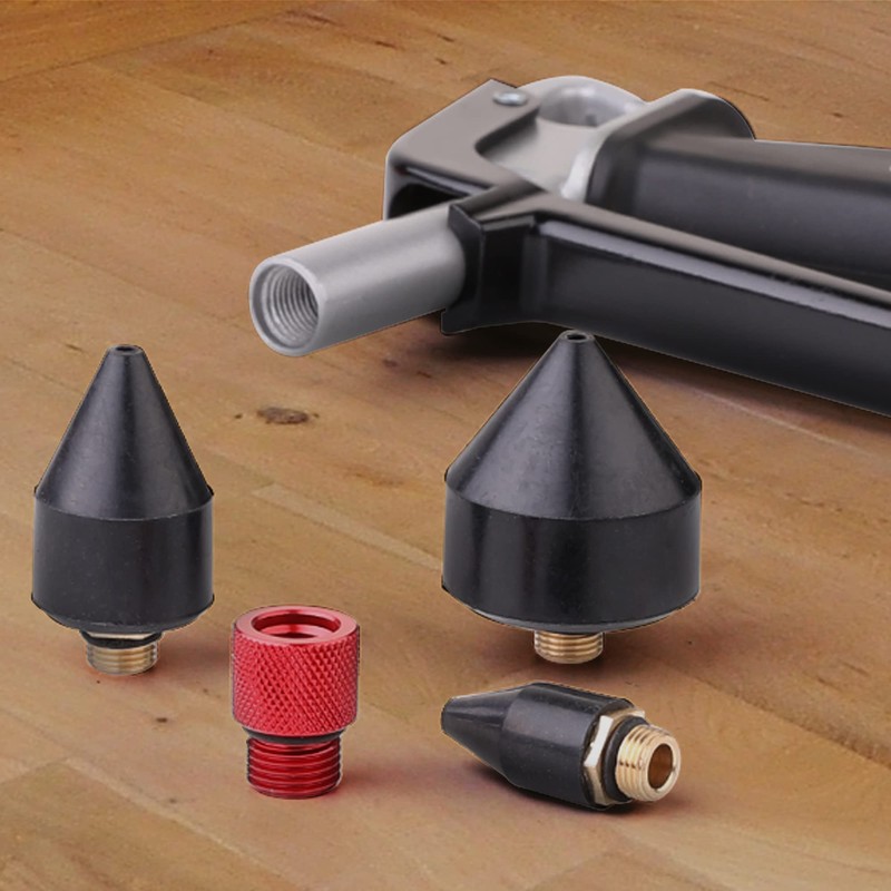Hromee 1/8-Inch Rubber Tip Set for Air Blow Gun, 4