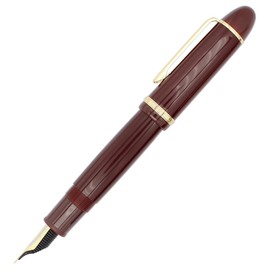 Gullor Fine Nib Fountain Pen X159, Acrylic Big Size Writing Pen Gold Trim, Gift Boxed, Red
