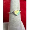 Natural Creations sterling silver stackable ring Size 10 Labradorite Heart