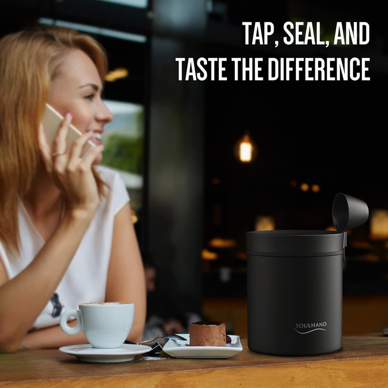 SOUL HAND Automatic Vacuum Coffee Canister for Coffee & Food