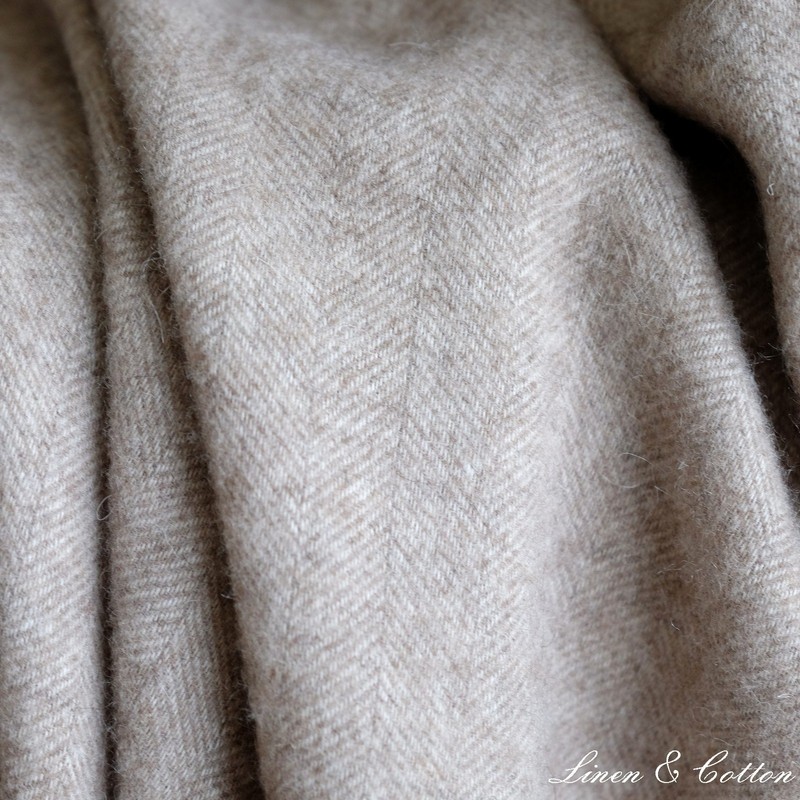 Linen & Cotton Fluffy, Cuddly, Cosy Wool Blanket, Stonewold