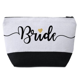 BUZCOZY Bridal Shower Gifts,Engagement Bachelorette Party Cosmetic Bag Makeup Bag for Bride to Be,Gift for Wedding
