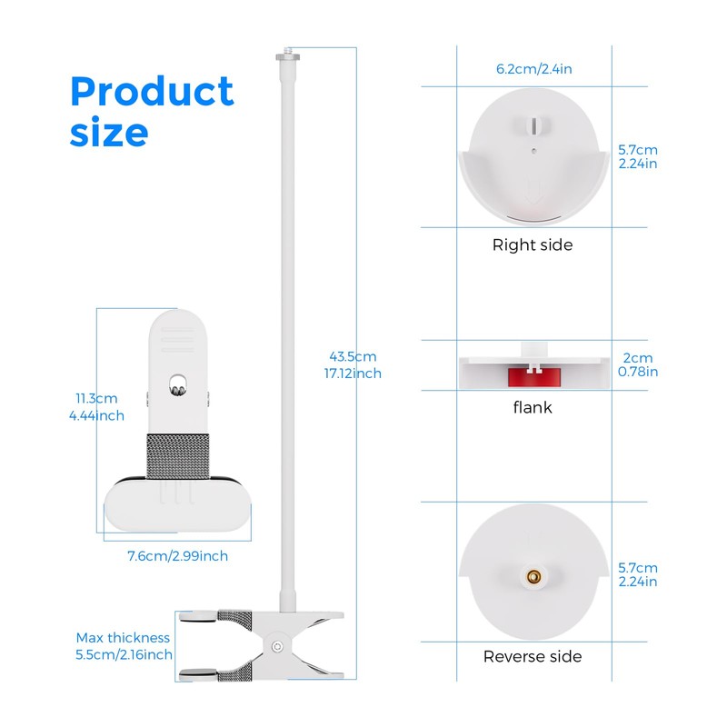 Flexible Clip Clamp Mount for Infant Optics DXR-8 & DXR-8
