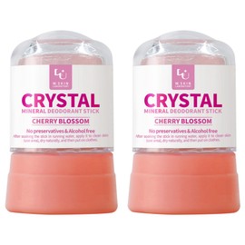 W Skin Research Institute Crystal Deodorant Cherry Blossom, 45g, 2 pieces / 더블유피부연구소 크리스탈 데오드란트 체리블러섬, 45g, 2개