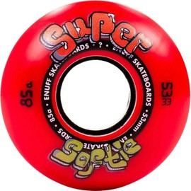 ENUFF Super Softie Wheels Wheels, Adults Unisex, Red (Red), 53 mm