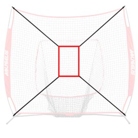 AOLIGEIJS Baseball Net Adjustable Strike Zone Target… (Strike Zone, Red)