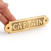 NKlaus Maritime Door Sign Captain Lettering Brass 16 x 3.7