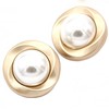 5 piezas de botones de oro con perlas de metal