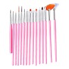 Other 15 Bolígrafos Para Diseño De Uñas, Herramienta Rosa Claro